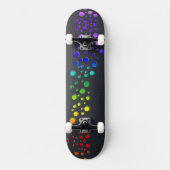 Skateboard SlipperyJoe amour bulles rouge orange jaune vert c (Recto)