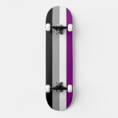Skateboard SlipperyJoe's asexual pride flag emphasizing inclu (Recto)