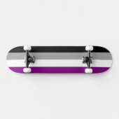 Skateboard SlipperyJoe's asexual pride flag emphasizing inclu (Horz)