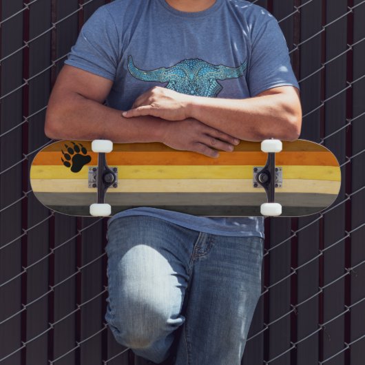 Skateboard SlipperyJoe's Bear Pride drapeau en bois Fraternit (Extérieur 3)