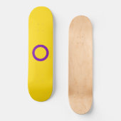 Skateboard SlipperyJoe's Intersex orgueil drapeau jaune fond (Recto)