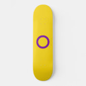 Skateboard SlipperyJoe's Intersex orgueil drapeau jaune fond (Recto)