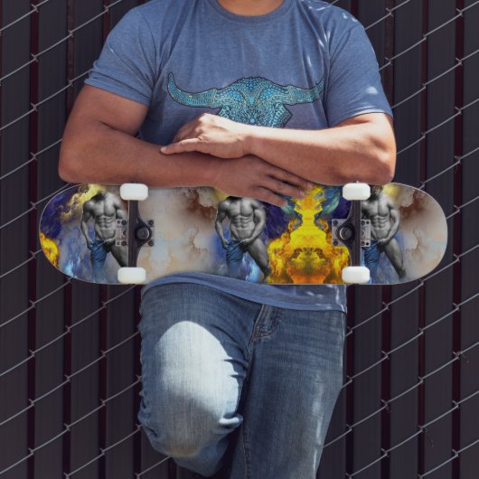 Skateboard SlipperyJoe's Man steamy shirt abs six pack (Extérieur 3)