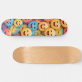Skateboard Smile coloré Emoji (Horz)