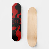 Skateboard Smile Melt Retro Rouge et Noir (Recto)