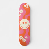 Skateboard Smile - rose, orange et crème (Devant)