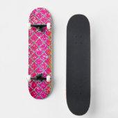 Skateboard Snakeskin rose parties scintillant (Recto)