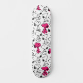 Skateboard Snoopy Black & Magenta Motif (Recto)