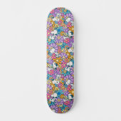 Skateboard Snoopy & Motif de fleurs de bois (Recto)