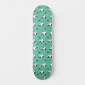 Skateboard Snoopy Moustaches et Motif Turquoise (Recto)
