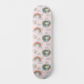 Skateboard Snoopy & Woodstock Rainbow Heart Motif (Recto)
