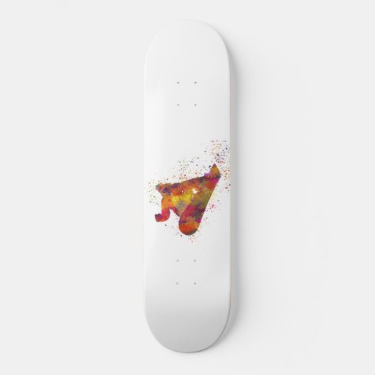 Skateboard snowboard à l'aquarelle (Recto)