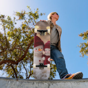 Skateboard Snowman Frosty Sibings Winter Joie