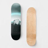Skateboard Snowy mountain mysterious blue neon light (Recto)