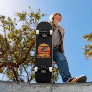 Skateboard Sœurs drôles dinosaure Sœur humour Design