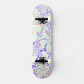 Skateboard Soft Pastel Funky Boho Retro Marbre Abstrait (Recto)