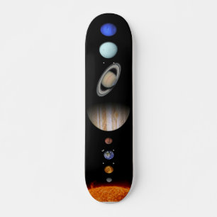 Skateboard solar system planets skate deck