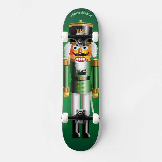 Skateboard Soldat Jouet de Noël Vert Nutcraker (Recto)