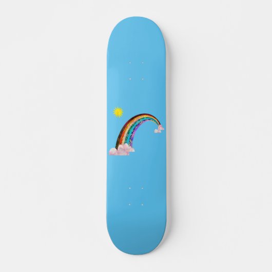 Skateboard Soleil et arc-en-ciel 2 (Devant)
