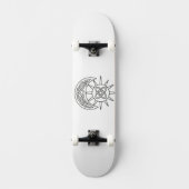 Skateboard Soleil et Lune Celtique Unisexe Magique (Recto)