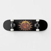 Skateboard Soleil et Lune Rétro Unisexe (Horz)