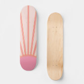 Skateboard Soleil Sunrise rose Abstrait Retro Sunshine (Recto)