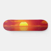Skateboard Soleil sur mer d'Orange Océan calme (Horz)
