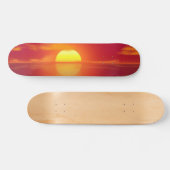 Skateboard Soleil sur mer d'Orange Océan calme (Horz)