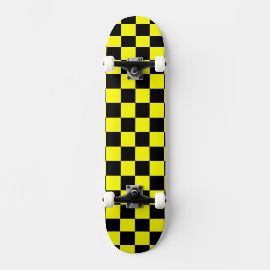 Skateboard Solid Yellow with Black Square Style (Recto)