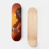 Skateboard Sombre avec guitare (Recto)