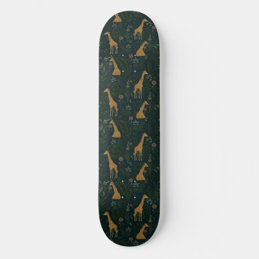 Skateboard Sortie de girafe tropicale (Recto)