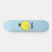 Skateboard Souris mignonne avec dessin animé au fromage (Horz)