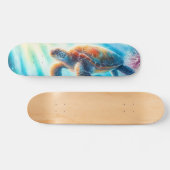 Skateboard Sous la tortue de mer (Horz)