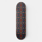 Skateboard Southwestern Symmetrical Tiled Pattern Line Art (Recto)