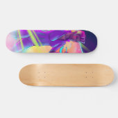 Skateboard Space Girl Synthwave Cyberpunk Futuristic Art (Horz)