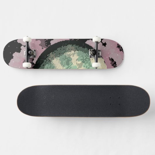 Skateboard Space Pixel Art. (Horz)