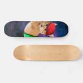 Skateboard Spatiale chat avec casquette et sac à dos (Horz)