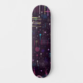 Skateboard Spectacle de feux d'artifice : Art abstrait (Recto)