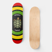 Skateboard Speedy tortoise in black, green, red & yellow (Recto)