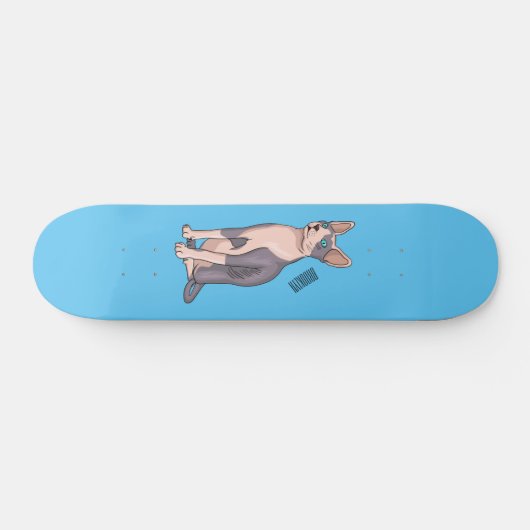 Skateboard Sphynx cat (Horz)