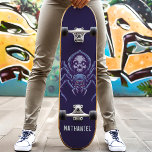 Skateboard Spider Skull Nom personnalisé<br><div class="desc">Spider Skull Personnalisé Nom skateboard</div>