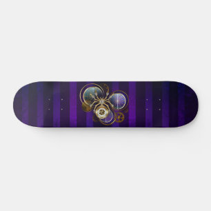 Skateboard Spider Steampunk sur Arrière - plan pourpre
