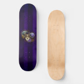 Skateboard Spider Steampunk sur Arrière - plan pourpre (Recto)