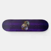 Skateboard Spider Steampunk sur Arrière - plan pourpre (Horz)
