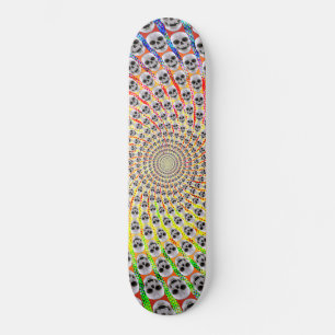 Skateboard Spiral of Skulls : Psychedelic Edition : Skateboar