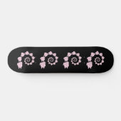 Skateboard Spirale des éléphants roses (Horz)