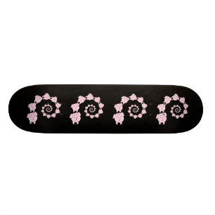 Skateboard Spirale des éléphants roses