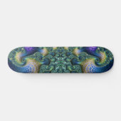 Skateboard Spirales architecturales colorées Fractal Abstrait (Horz)