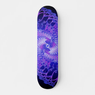 Skateboard Spirales violettes et bleues : Patinage