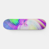 Skateboard SPIRALFLUO - Psychédélique colorée moderne fractal (Horz)